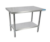 BK Resources SVT-3024 Stainless Work Table With Stainless Legs And Shelf