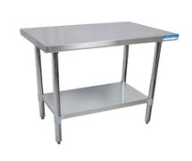 BK Resources VTT-1824 Work Table With Galvanized Legs And Shelf