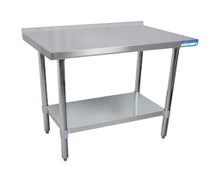 BK Resources VTTR-1836 Work Table With 1.5" Riser And Galvanized Legs And Shelf