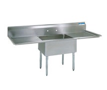 BK Resources BKS-1-1824-14-24T One Compartment Nsf Sink With 18 X 24 Bowl And Dual Drain Boards