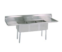 BK Resources BKS-3-1620-12-18T 3 Compartment Sink With Dual Drainboards