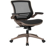 Flash Furniture Mid-Back Black Mesh Executive Swivel Chair with Gold Frame