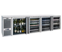 Krowne Metal BS108L-KNS Back Bar Cooler, Glass Doors with S/S Frames and Sides