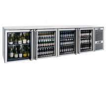 Krowne Metal BS108R-KNS Back Bar Cooler, Glass Doors with S/S Frames and Sides