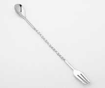 American Metalcraft BS13T Bar Spoon/Fork, Stainless Steel, Trident, Twisted, 13" L