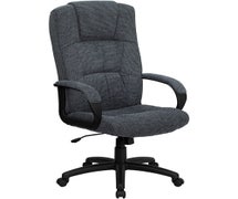 Flash Furniture BT-9022-BK-GG High Back Gray Fabric Executive Swivel Office Chair with Arms