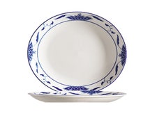 CAC China 103-21C Blue Lotus Plate, 12" Dia., Round, 12/CS