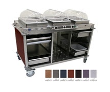 Cadco CBCHHHLST Mobileserv 3-Bay Mobile Hot Buffet Cart, 55-1/2"W