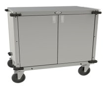 Cadco CC-LUC-LST Utility cart with locking doors, Stainless