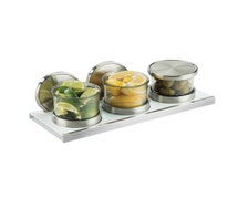 Cal-Mil 3492-4-15HL Jar Set W/Whte Base Hingedlid