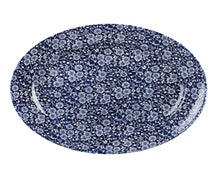 Churchill China CAW RD141 Victorian Calico Willow Classic Oval Plate 14.375", CS of 6/EA