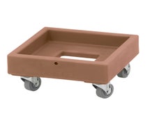 Cambro CD1313157 Camdolly Single Milk Crate Dolly for 13"x13" Crates, Coffee Beige, 250 lb. Capacity