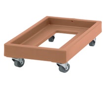 Cambro CD1327157 Camdolly Single Milk Crate Dolly for 13"x13" Crates, Coffee Beige, 300 lb. Capacity