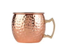 Arc Cardinal FK368 Moscow Mule Cup, 16 Oz., Stainless Steel, Hammered Copper Finish