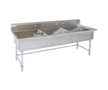 Tarrison TACDS315 - Three Compartment Sink, 60"W x 27"D x 45"H