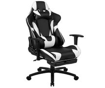 Flash Furniture CH-187230-BK-GG X30 Gaming Chair Racing Office Ergonomic Computer Chair with Fully Reclining Back and Slide-Out Footrest in Black Faux LeatherSoft