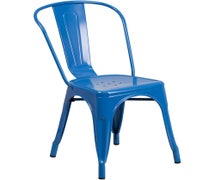 Flash Furniture CH-31230-BL-GG Perry Indoor-Outdoor Stackable Metal Chair, Blue