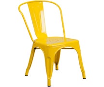Flash Furniture CH-31230-YL-GG Perry Indoor-Outdoor Stackable Metal Chair, Yellow
