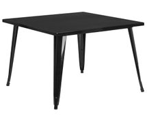 Flash Furniture CH-51050-29-BK-GG 35.5'' Square Black Metal Indoor-Outdoor Table