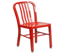 Flash Furniture CH-61200-18-RED-GG Red Metal Indoor-Outdoor Chair
