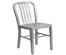 Flash Furniture CH-61200-18-SIL-GG Silver Metal Indoor-Outdoor Chair