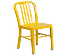 Flash Furniture CH-61200-18-YL-GG Yellow Metal Indoor-Outdoor Chair