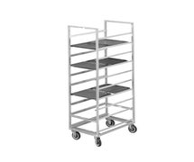 Channel Manufacturing 438A3 Mobile Aluminum Cafeteria Tray Rack, Half Height