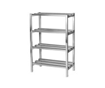 Channel Manufacturing DR2460-4 All-Welded Aluminum Dunnage Shelving Unit, 60"Wx24"Dx64"H