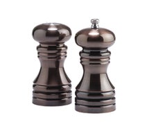 Chef Specialties 90050 Burnished Copper Salt Shaker / Pepper Mill Set, 5-1/2"H