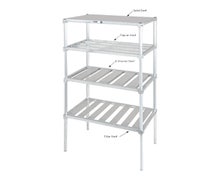 Channel Manufacturing SA2048 Adjustable Solid Aluminum Shelving Unit, 48"Wx20"Dx72"H