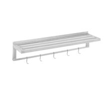Channel Manufacturing TWS1248/PH Tubular Aluminum Wall Shelf with Pot Hooks, 48"Wx12"D