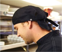 Chef Works SCBLBLK0 Head Wrap, Ties In The Back, 72/CS