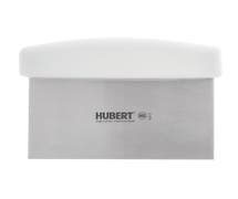 Hubert Stainless Steel Dough Cutter with White Polypropylene Handle - 6"L Blade