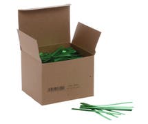 Green Paper Metallic Twist Ties - 4"L x 5/32"W