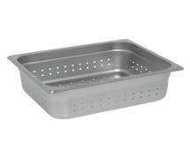 HUBERT 1/2 Size 24 Gauge Stainless Steel Perforated Steam Table Pan - 4"D