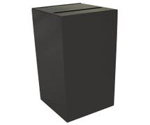 HUBERT 32 gal Charcoal Steel Recycling Squared Container with Slot Opening - 15"L x 15"W x 32"H