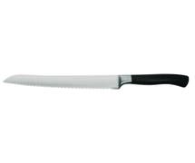 HUBERT Stainless Steel Bread Knife with Black Santoprene Handle - 9"L Blade