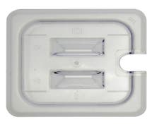 HUBERT 1/6 Size Clear Polycarbonate Notched Food Pan Cover with Handle