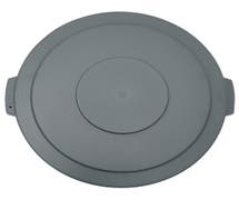 HUBERT Grey Plastic Flat Lid For 32 gal Trash Receptacle 22 3/4"Dia x 2"H