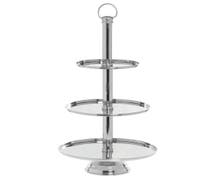 Expressly HUBERT 3-Tier Round Stainless Steel Display Stand - 12"Dia x 22"H
