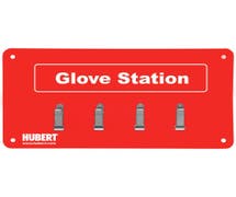 Hubert Red Plastic 4-Clip Glove Station Organizer - 14"W x 6"H