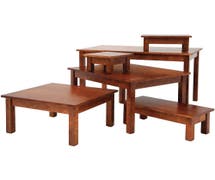 Expressly HUBERT Rectangular Wooden Mahogany Nesting Table - 44"L x 26"W x 27"H