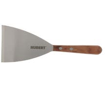 Hubert Stainless Steel Pan Scraper with Rosewood Handle - 4 1/2"L x 4"W Blade