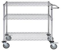 HUBERT Chrome-Plated Steel Wire Cart - 36"L x 24"W x 39 1/2"H