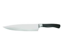 Hubert Stainless Steel Cook's Knife with Black Santoprene Handle - 8"L Blade