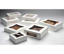 White Paper Bakery Box With Window - 8"Sq x 4"H