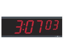 Pyramid Black Plastic 6-Digit LED Wall Clock - 15 1/4"L x 1 1/2"W x 6"H