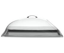 Hubert Rectangular Clear Polycarbonate One End Cut-Out Dome Cover - 20"L x 12"W x 7 1/2"H