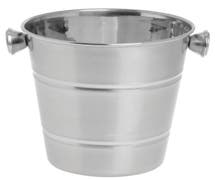 HUBERT 1.6 qt Grooved Stainless Steel Ice Bucket With Knob Handles