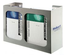 Hubert Stainless Steel 2-Box Disposable Glove Dispenser - 10 9/16"L x 3 13/18"D x 10"H